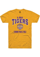 LSU Tigers Gold Womens Track & Field Short Sleeve T-Shirt