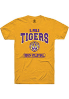 LSU Tigers Gold Beach Volleyball Short Sleeve T-Shirt
