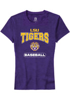 LSU Tigers Womens Purple Baseball Short Sleeve T-Shirt