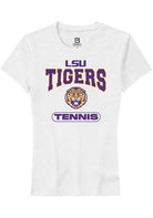 LSU Tigers Womens White Tennis Short Sleeve T-Shirt
