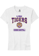 LSU Tigers Womens White Womens Basketball Short Sleeve T-Shirt
