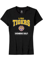 LSU Tigers Womens Black Womens Golf Short Sleeve T-Shirt