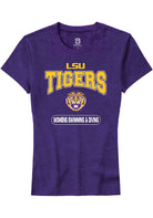 LSU Tigers Womens Purple Womens Swimming & Diving Short Sleeve T-Shirt