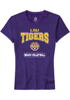 LSU Tigers Womens Purple Beach Volleyball Short Sleeve T-Shirt