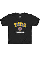 LSU Tigers Youth Black Football Short Sleeve T-Shirt