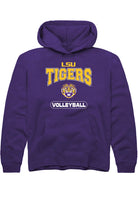 LSU Tigers Youth Purple Volleyball Long Sleeve Hoodie