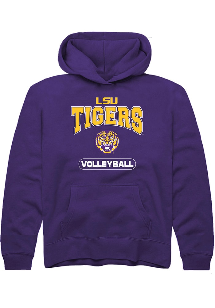 LSU Tigers Youth Purple Volleyball Long Sleeve Hoodie