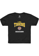 LSU Tigers Youth Black Soccer Short Sleeve T-Shirt