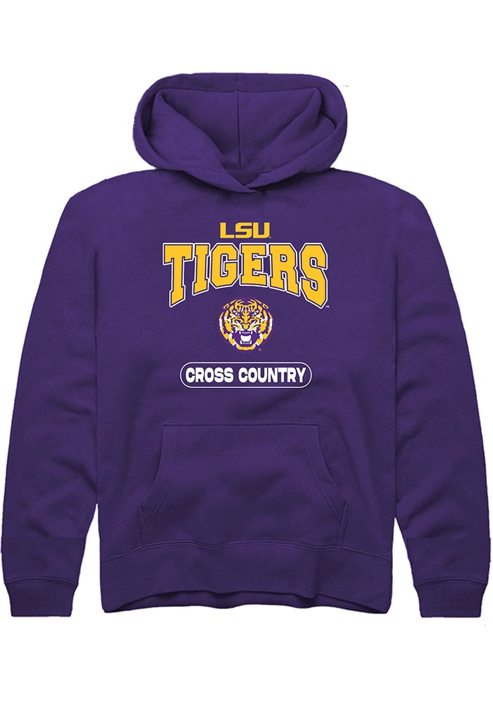 LSU Tigers Youth Purple Cross Country Long Sleeve Hoodie