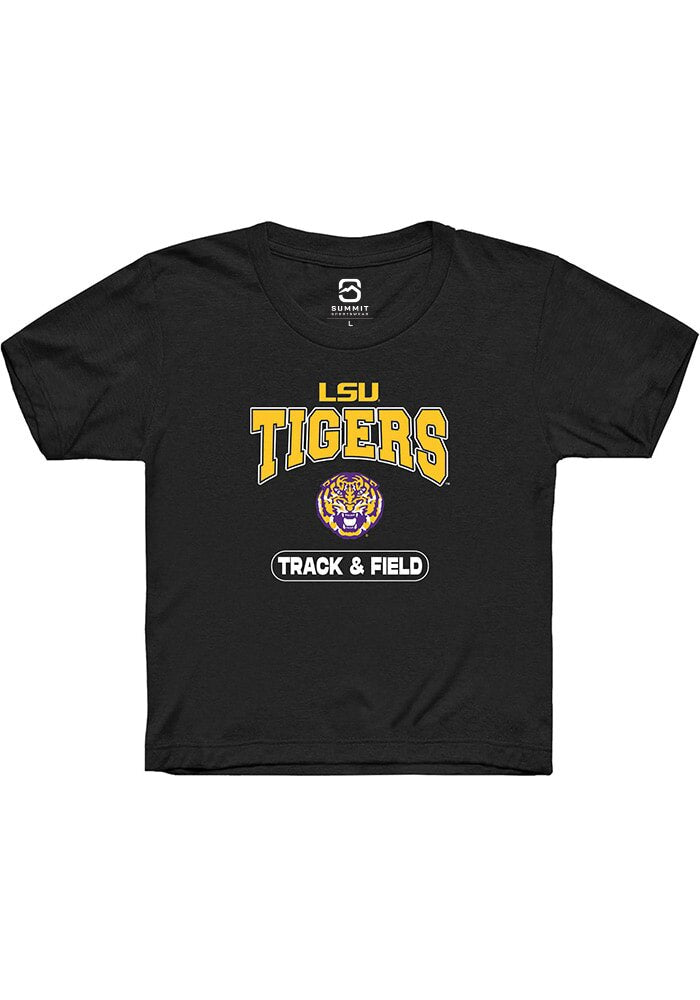 LSU Tigers Youth Black Track & Field Short Sleeve T-Shirt