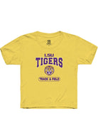 LSU Tigers Youth Yellow Track & Field Short Sleeve T-Shirt