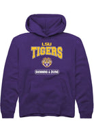 LSU Tigers Youth Purple Swimming & Diving Long Sleeve Hoodie