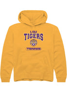 LSU Tigers Youth Gold Tennis Long Sleeve Hoodie