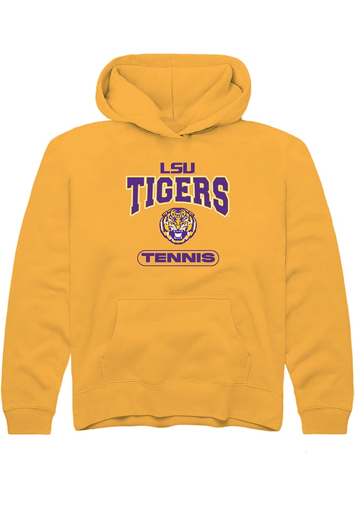 LSU Tigers Youth Gold Tennis Long Sleeve Hoodie