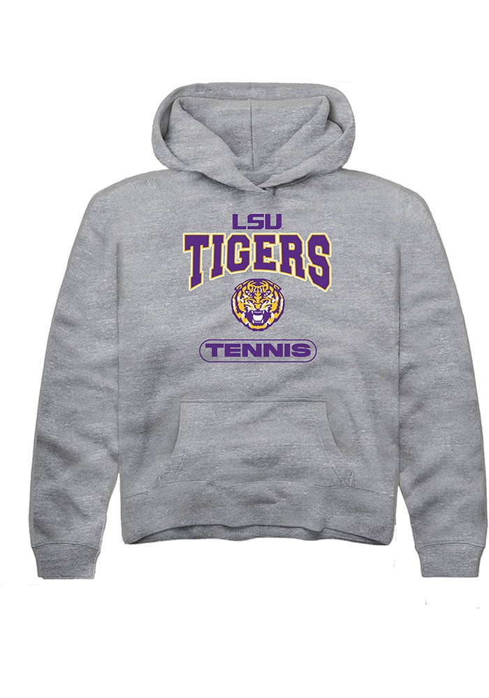 LSU Tigers Youth Grey Tennis Long Sleeve Hoodie