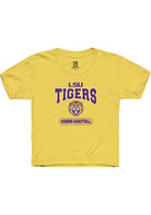 LSU Tigers Youth Yellow Womens Basketball Short Sleeve T-Shirt