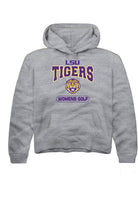 LSU Tigers Youth Grey Womens Golf Long Sleeve Hoodie