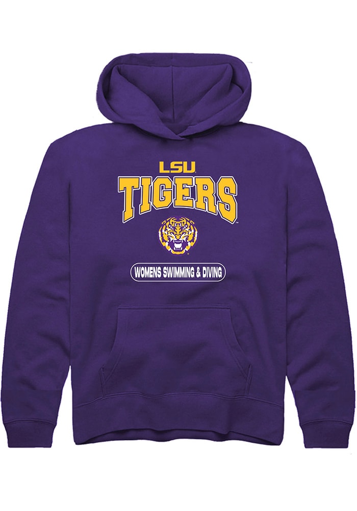 LSU Tigers Youth Purple Womens Swimming & Diving Long Sleeve Hoodie