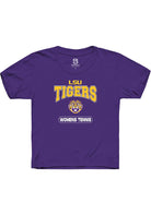 LSU Tigers Youth Purple Womens Tennis Short Sleeve T-Shirt