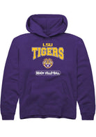 LSU Tigers Youth Purple Beach Volleyball Long Sleeve Hoodie