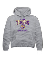 LSU Tigers Youth Grey Beach Volleyball Long Sleeve Hoodie