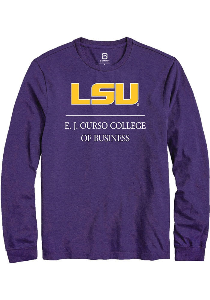 LSU Tigers Purple E. J. Ourso College of Business Long Sleeve T-Shirt