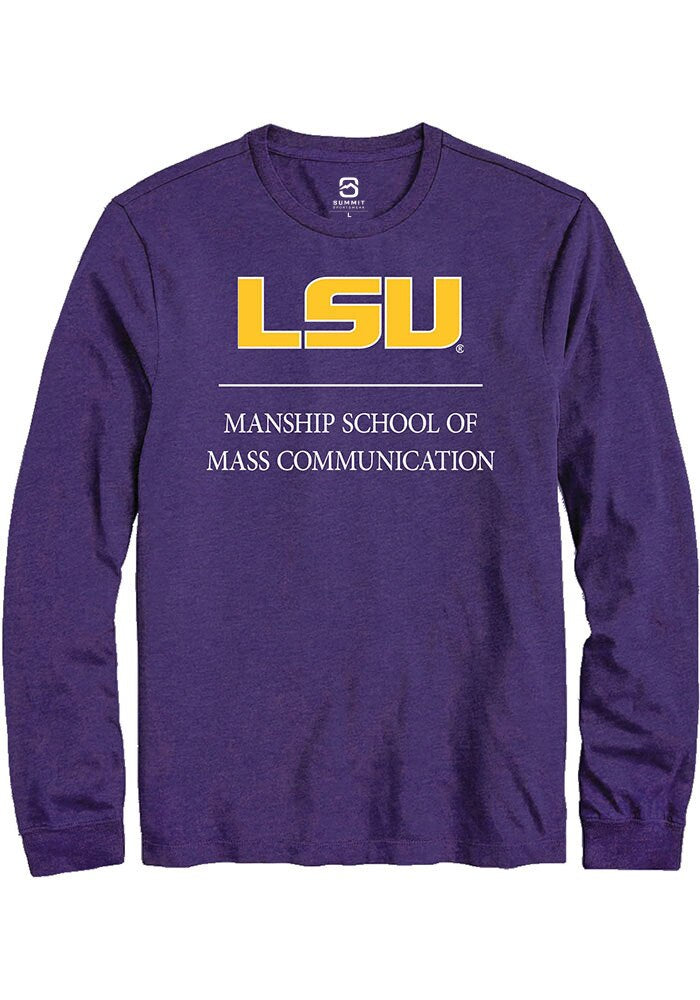 LSU Tigers Purple Manship School of Mass Communication Long Sleeve T-Shirt
