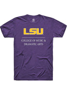 LSU Tigers Purple College of Music & Dramatic Arts Short Sleeve T-Shirt