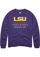 LSU Tigers Mens Purple College of Music & Dramatic Arts Long Sleeve Crew Sweatshirt