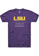LSU Tigers Purple College of Engineering Short Sleeve T-Shirt