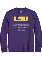 LSU Tigers Purple Rodger Hadfield Ogden Honors College Long Sleeve T-Shirt