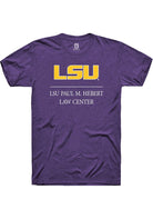 LSU Tigers Purple LSU Paul M. Hebert Law Center Short Sleeve T-Shirt