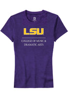 LSU Tigers Womens Purple College of Music & Dramatic Arts Short Sleeve T-Shirt