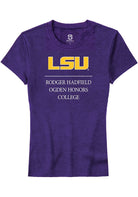LSU Tigers Womens Purple Rodger Hadfield Ogden Honors College Short Sleeve T-Shirt