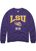 LSU Tigers Mens Purple Mom Long Sleeve Crew Sweatshirt