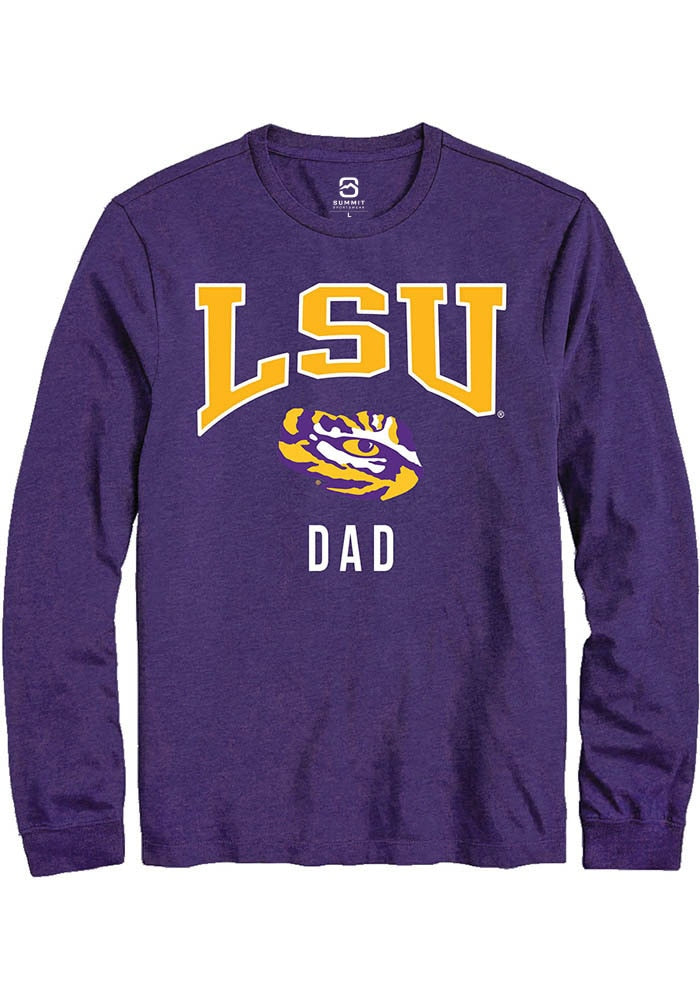 LSU Tigers Purple Dad Long Sleeve T-Shirt