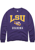 LSU Tigers Mens Purple Grandma Long Sleeve Crew Sweatshirt
