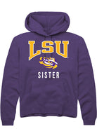 LSU Tigers Mens Purple Sister Long Sleeve Hoodie