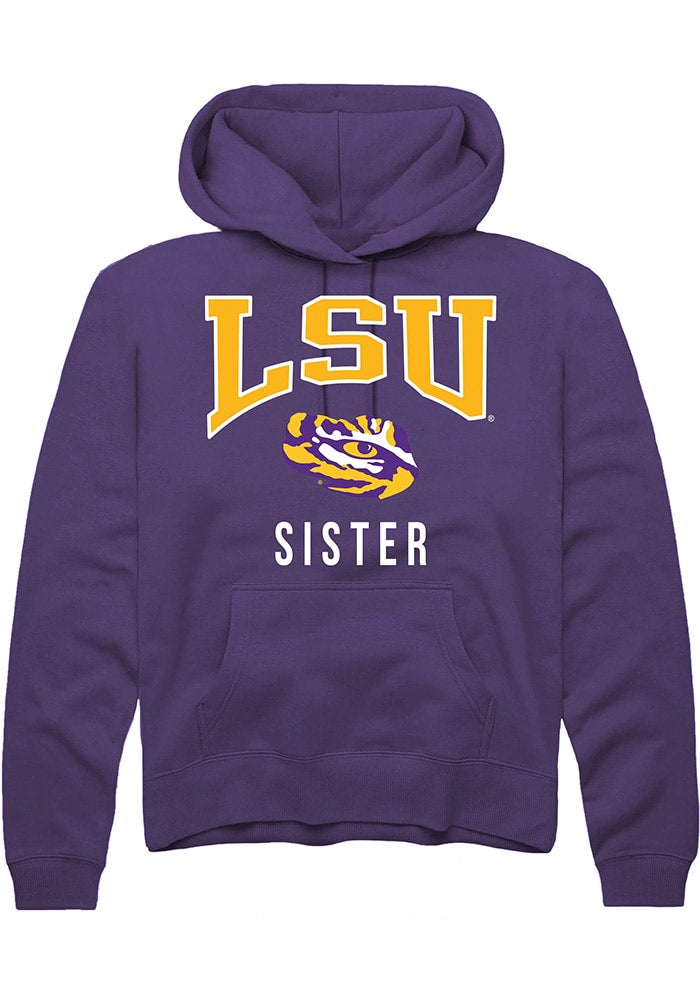 LSU Tigers Mens Purple Sister Long Sleeve Hoodie