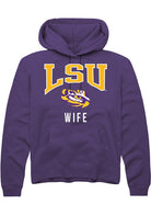 LSU Tigers Mens Purple Wife Long Sleeve Hoodie