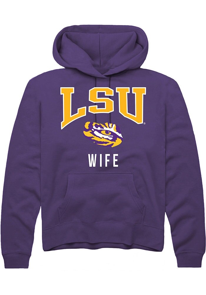 LSU Tigers Mens Purple Wife Long Sleeve Hoodie