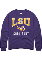 LSU Tigers Mens Purple Cool Aunt Long Sleeve Crew Sweatshirt
