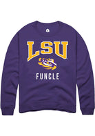 LSU Tigers Mens Purple Funcle Long Sleeve Crew Sweatshirt