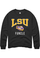 LSU Tigers Mens Black Funcle Long Sleeve Crew Sweatshirt