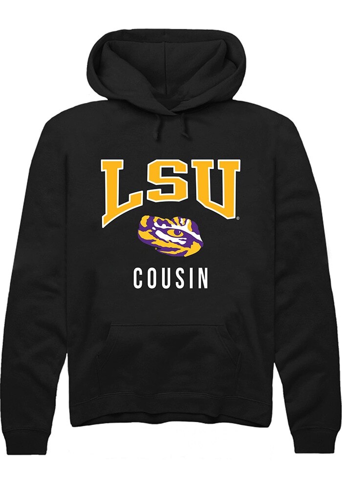 LSU Tigers Mens Black Cousin Long Sleeve Hoodie