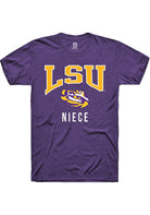 LSU Tigers Purple Niece Short Sleeve T-Shirt