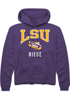 LSU Tigers Mens Purple Niece Long Sleeve Hoodie