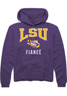 LSU Tigers Mens Purple Fiancé Long Sleeve Hoodie