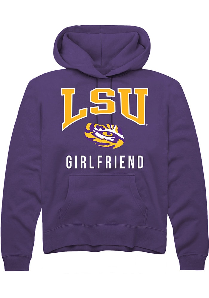 LSU Tigers Mens Purple Girlfriend Long Sleeve Hoodie