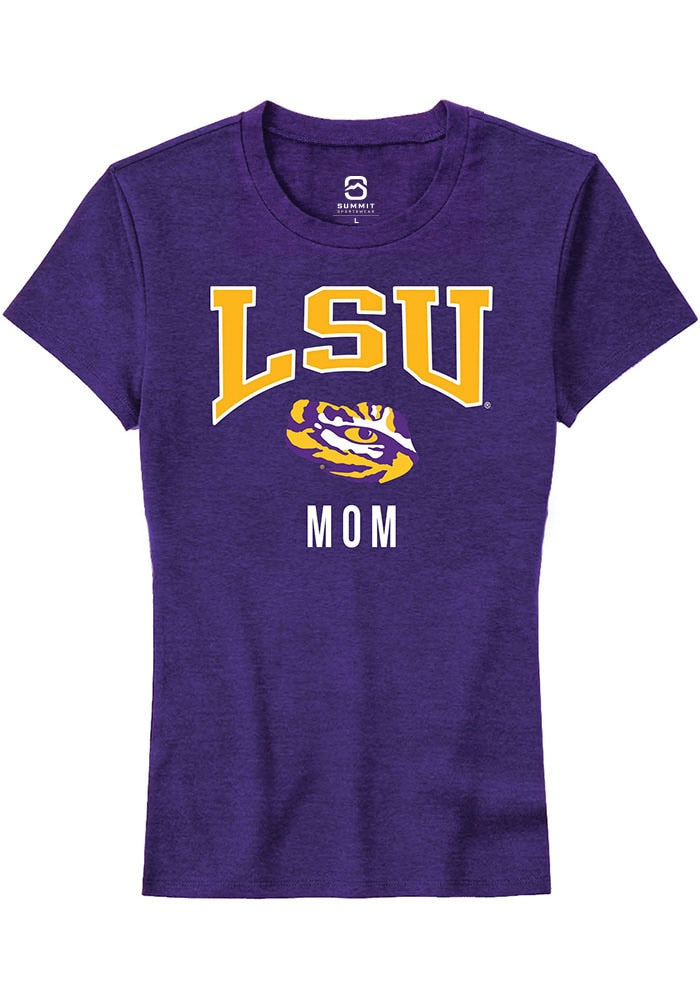 LSU Tigers Womens Purple Mom Short Sleeve T-Shirt